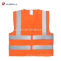 100% Polyester Großhandel Billig Fluoreszierend Gelb Orange Sicherheitsweste Atmungsaktive Reflektierende Fahrbahn Jacke Mit Reißverschluss Und Tasche